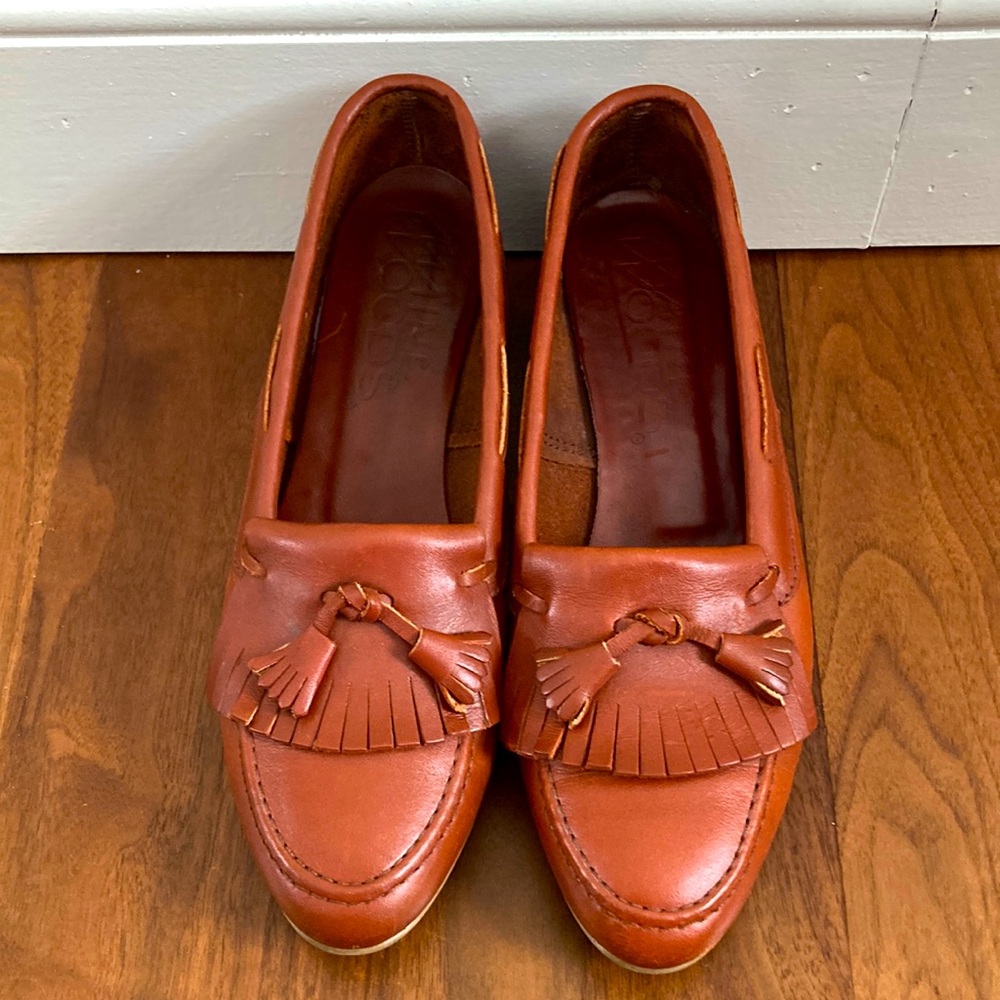 Maine Woods Heeled Leather Moccasins 10 Narrow